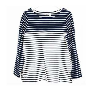 L.L. Bean Striped Button Top